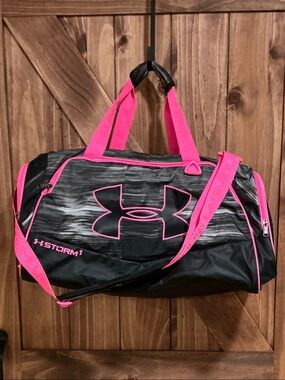 Under Armour Black and Hot Pink Storm1 Duffel Bag